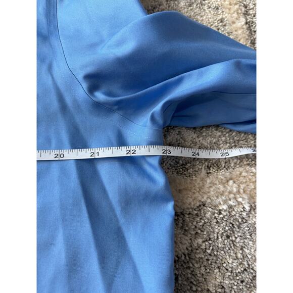 Coldwater Creek blue long sleeve button up blouse women's size petite large PL - Picture 6 of 6